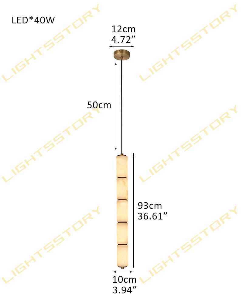 LightsStory Series Linear Chandelier | Natural Handmade Alabaster with Gold Metal Finish for Kitchens Island, Living Rooms and Bedrooms (Copy)