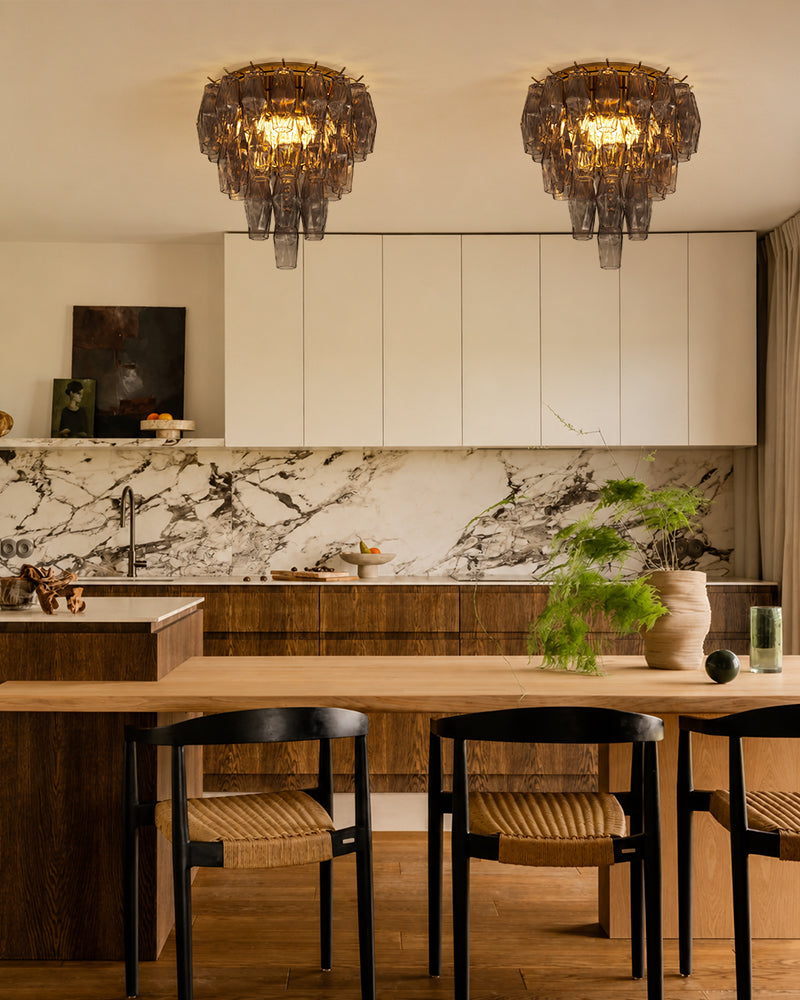 LightsStory Murano Glass Round Ceiling Light - Statement - LightsStory Chandeliers & Crystal Lighting - USA