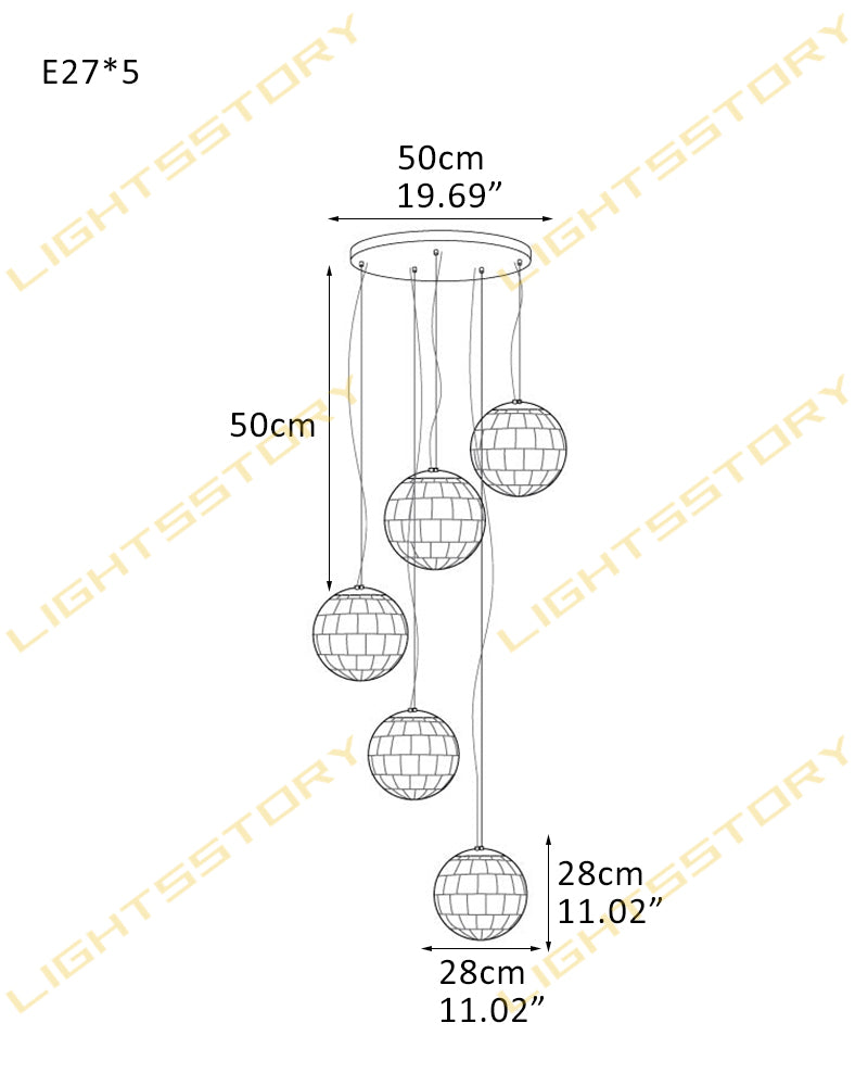 Alabaster Cascading Shell Globe Multi Ball Pendant Light - Natural Spanish Alabaster Spheres, Lux Gold Trim - Kitchens, Dining & Living Rooms