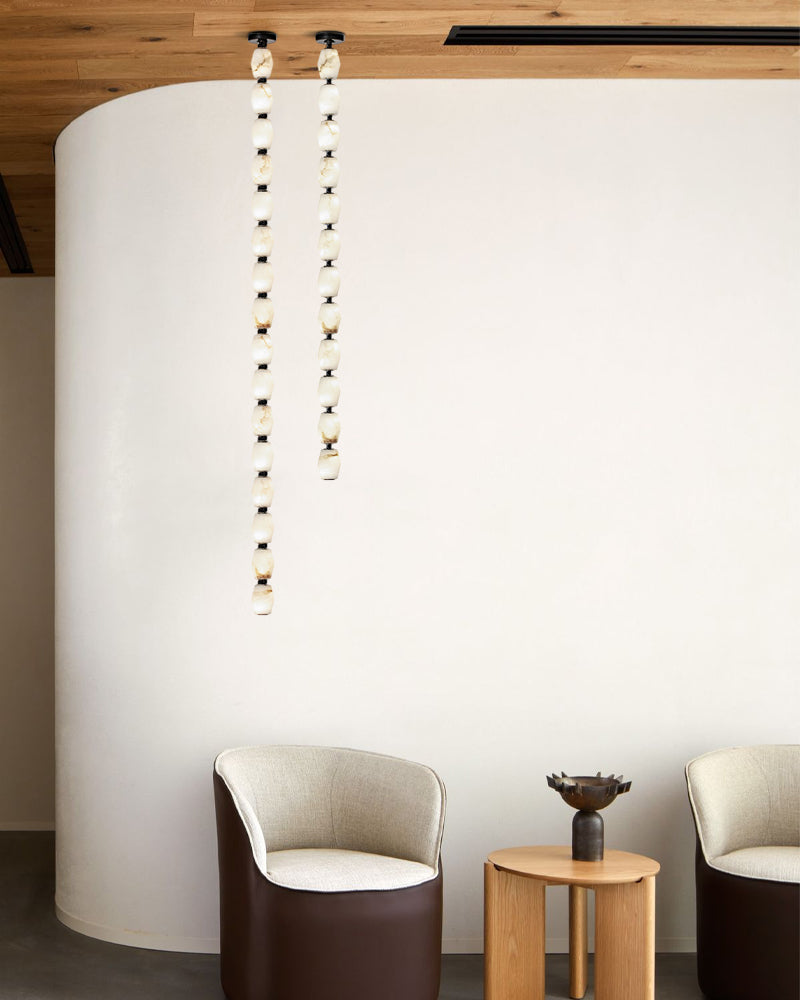 Clairval Series Geometric Chandelier | Linear LED Solid Brass Connectors and Integrated LED Modules, Natural Brass finish for Kitchen Islands and Dining Rooms American chandelier