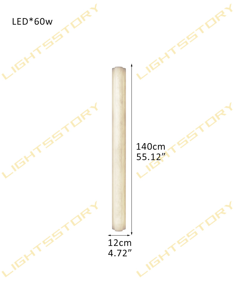 LightsStory Alabaster Linear Wall Sconce - Serene White - Small