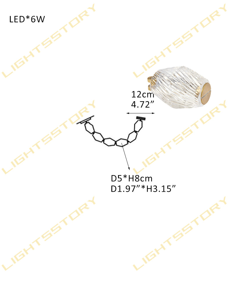Clairval Glass Bead Rope Hanging Pendant Light - Clear Glass, Lux gold Trim - Lobby, Living Rooms & High Ceilings