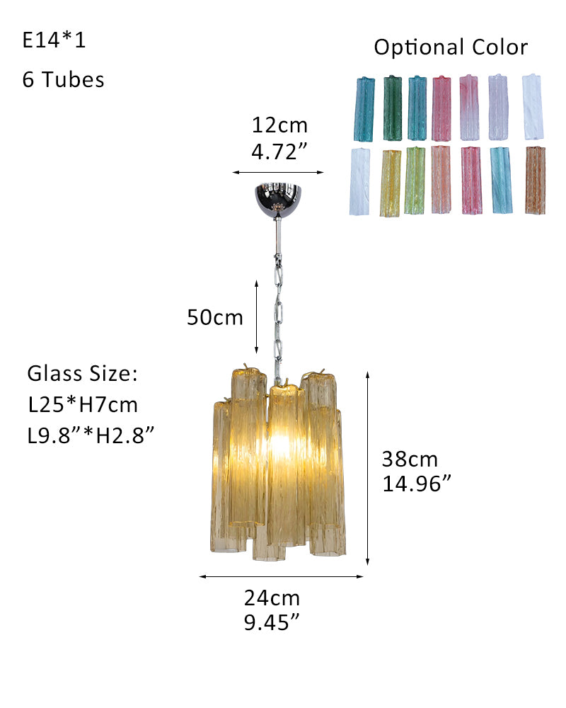 Cortina Layered Murano Glass Chandelier - Amber Round XL Feature