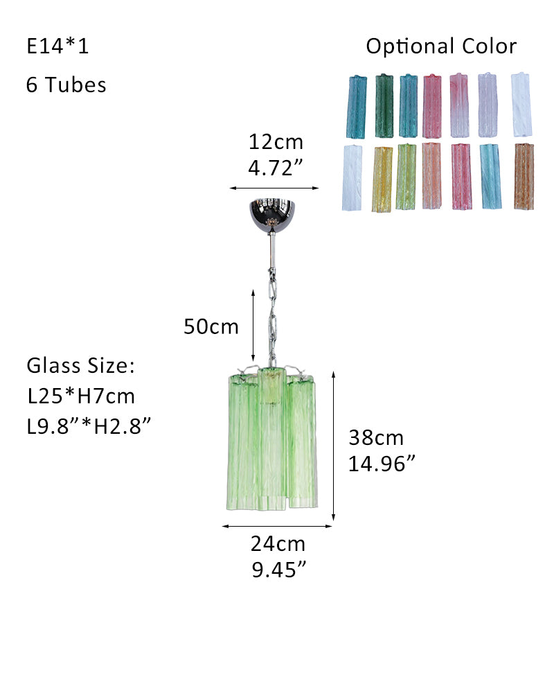 Large Vintage Green Murano Glass Tiered Chandelier in Silver & Gold Frame
