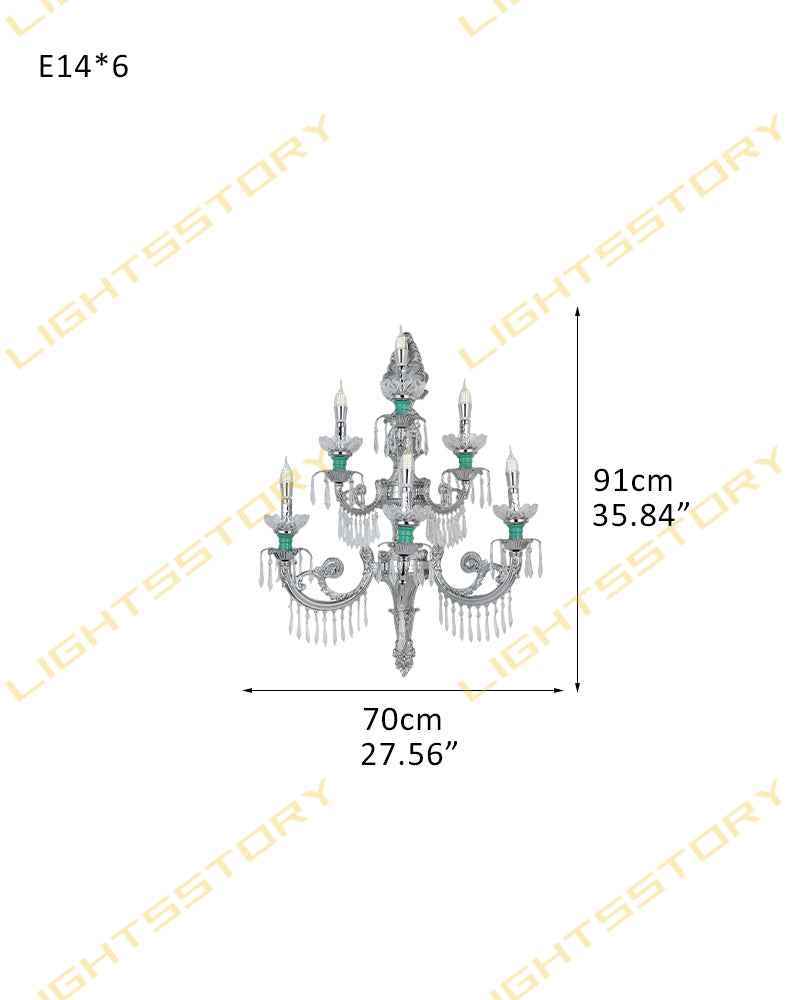 Lightsstory Series Classic Crystal chandelier | Translucent Hand-blown Crystal Handing Light Finish for Dining Rooms, Living Rooms and Bedroom