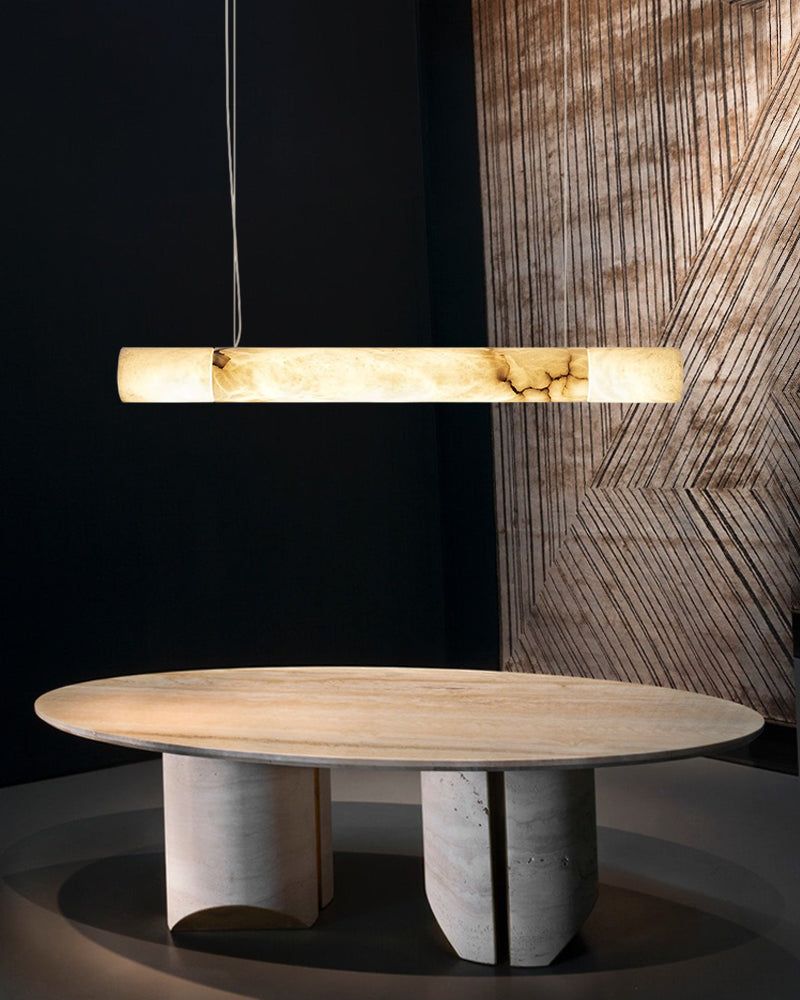 led pendant light fixtures with marble linear