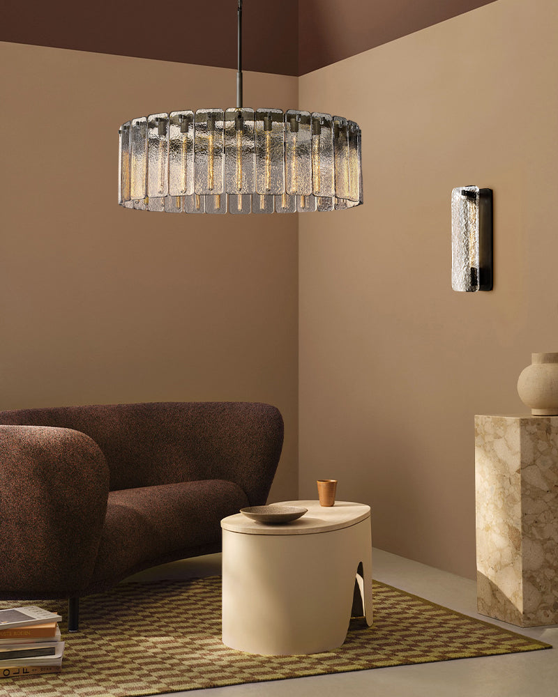 Calamette Clear Glass Linear Chandelier Indoor Lighting Wide 60" 71" for Kitchen Island