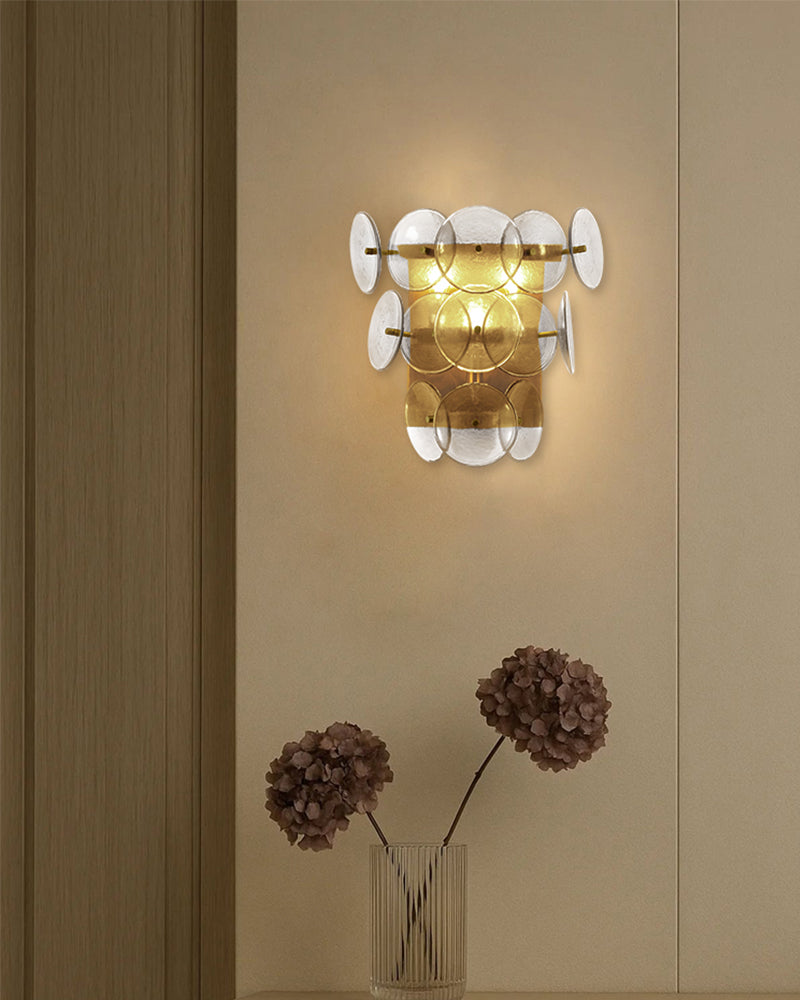 LightsStory Handcraft Glass Mutil-layer Cylindrical Wall Sconces