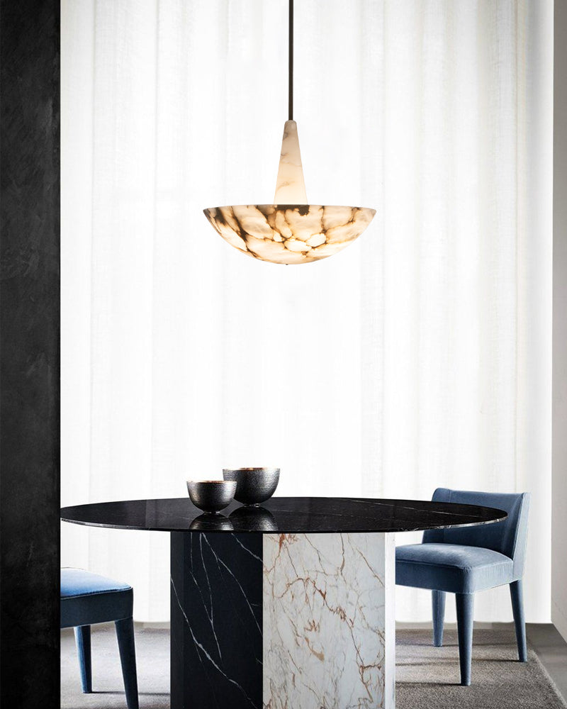 alabaster dome ceiling pendant lighting