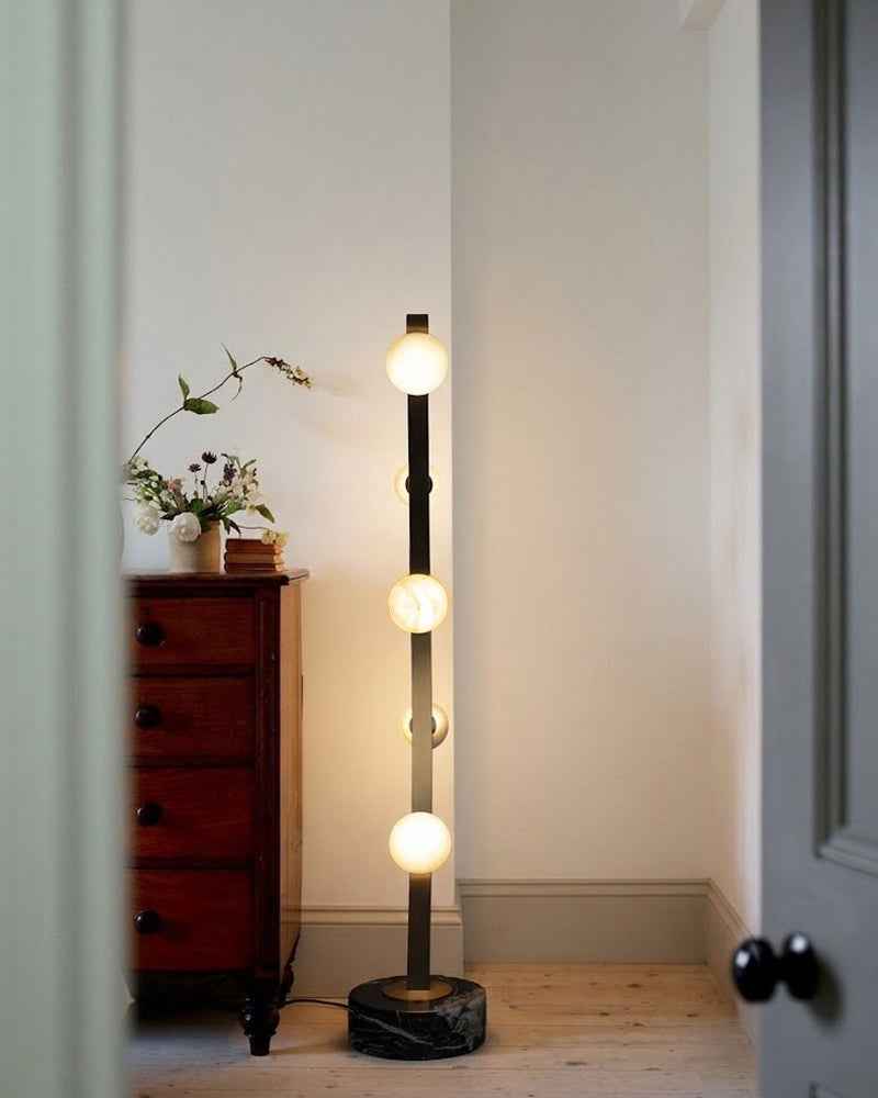 LightsStory Alabaster Curved Floor Lamp - Semi-spherical White Marble (Copy)