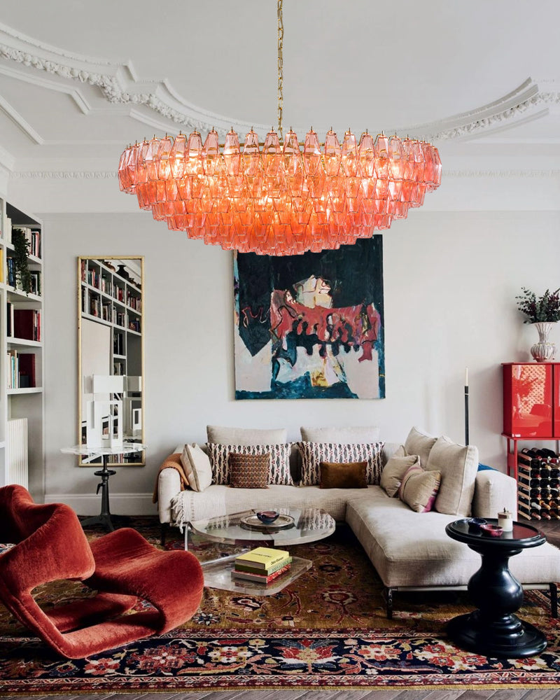 Large Glass chandelier for foyer