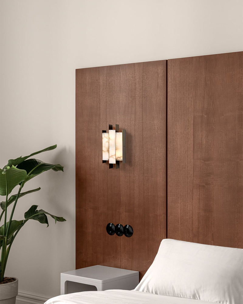 LightsStory Alabaster Rectangle Wall Sconce - Iconic Serene White