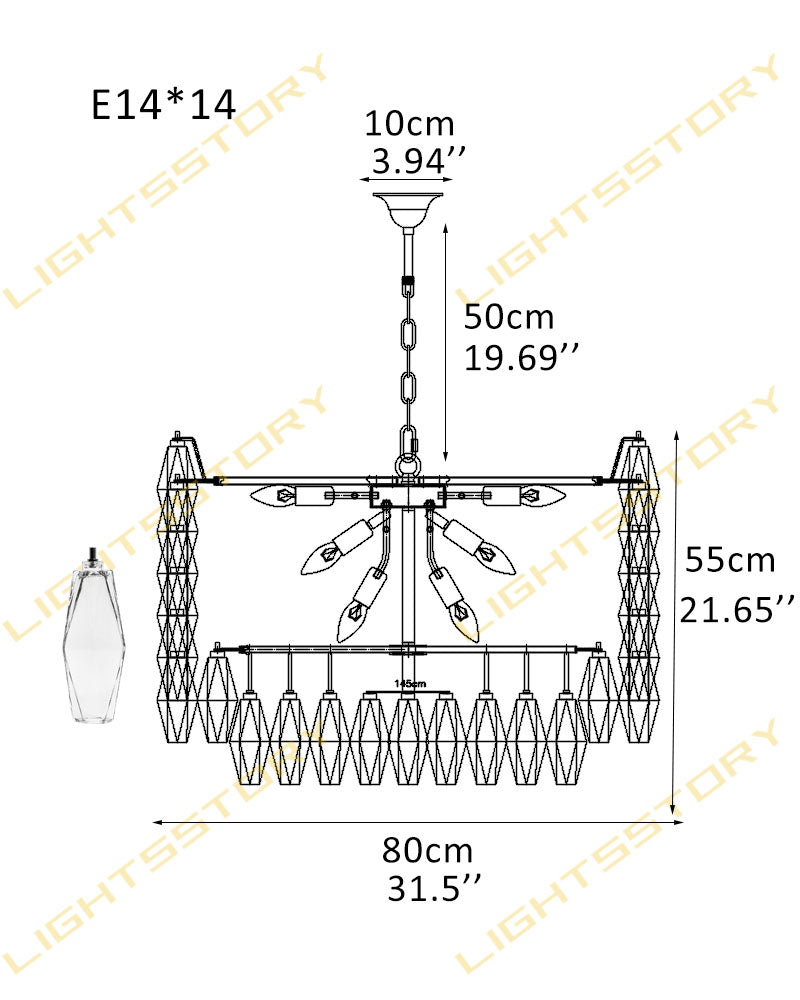 Modern Murano Hand Blown Glass Tier Drum Chandelier for Dining Room