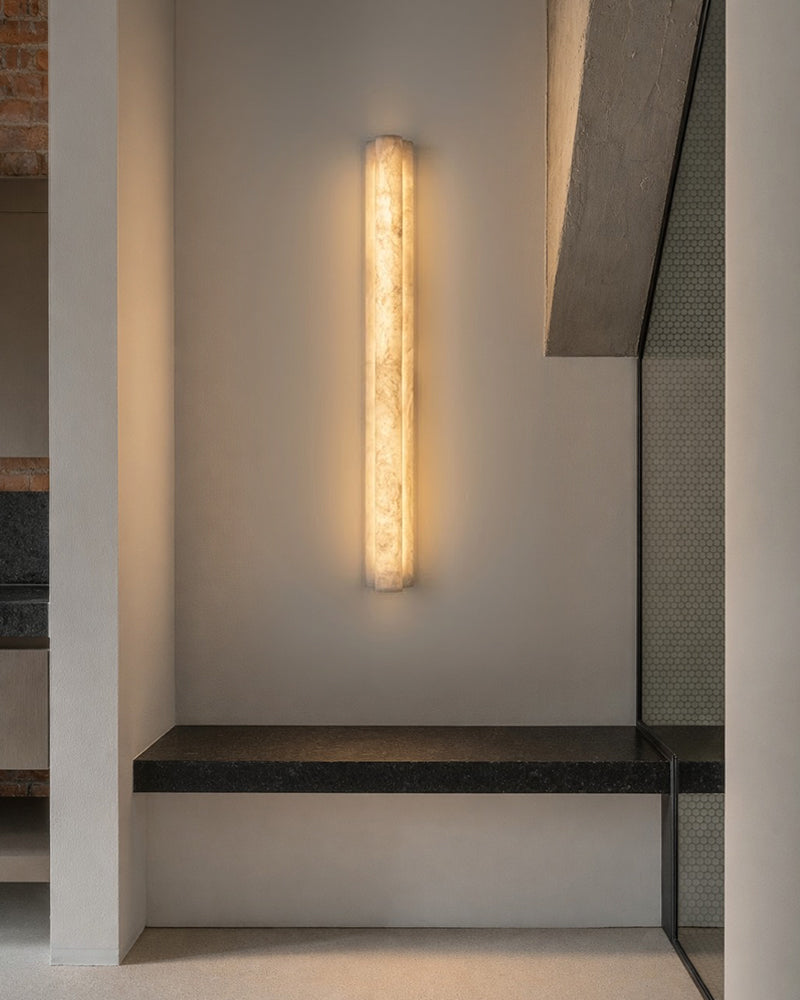 LightsStory Alabaster Linear Wall Sconce - Serene White - Small