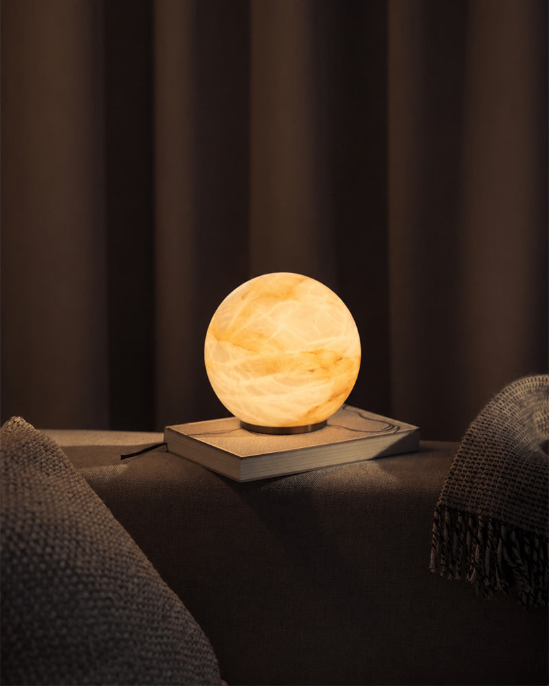 Wireless Alabaster Dimmable Table Lamp - Touch & Remote Control