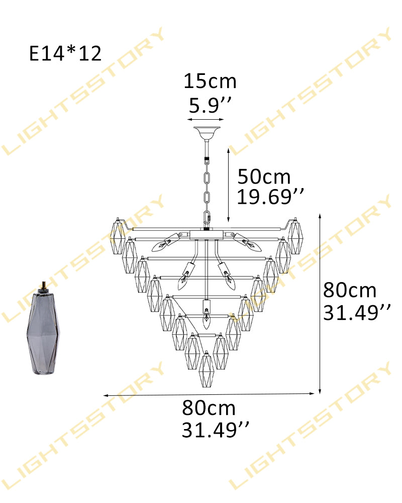 Modern Multi-Layer Murano Colorful Glass Round Chandelier Gold Framework for living room