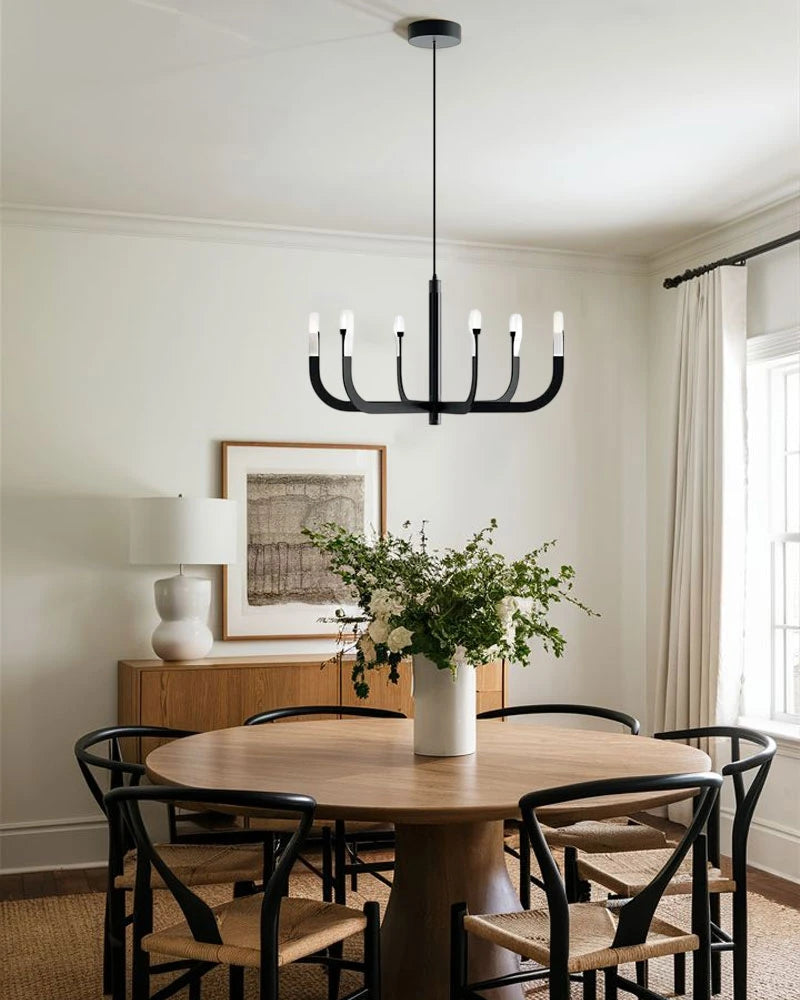 Retro Candlestick Design Chandelier with LED lighting for Dining rooms and living Rooms American chandelier