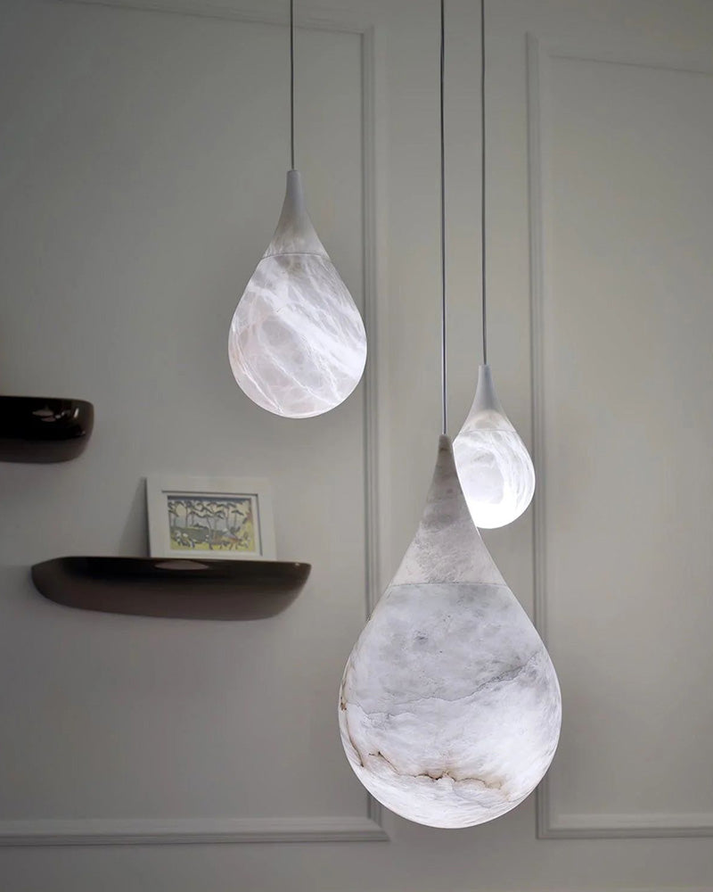 water drop shape marble pendant lamp