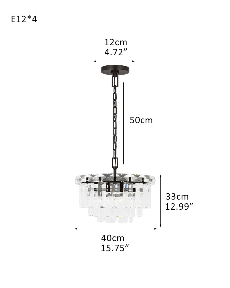 Luxe Arden Glass Crystal Lustre Round Chandelier Indoor Lightiing Gold/Black for living room