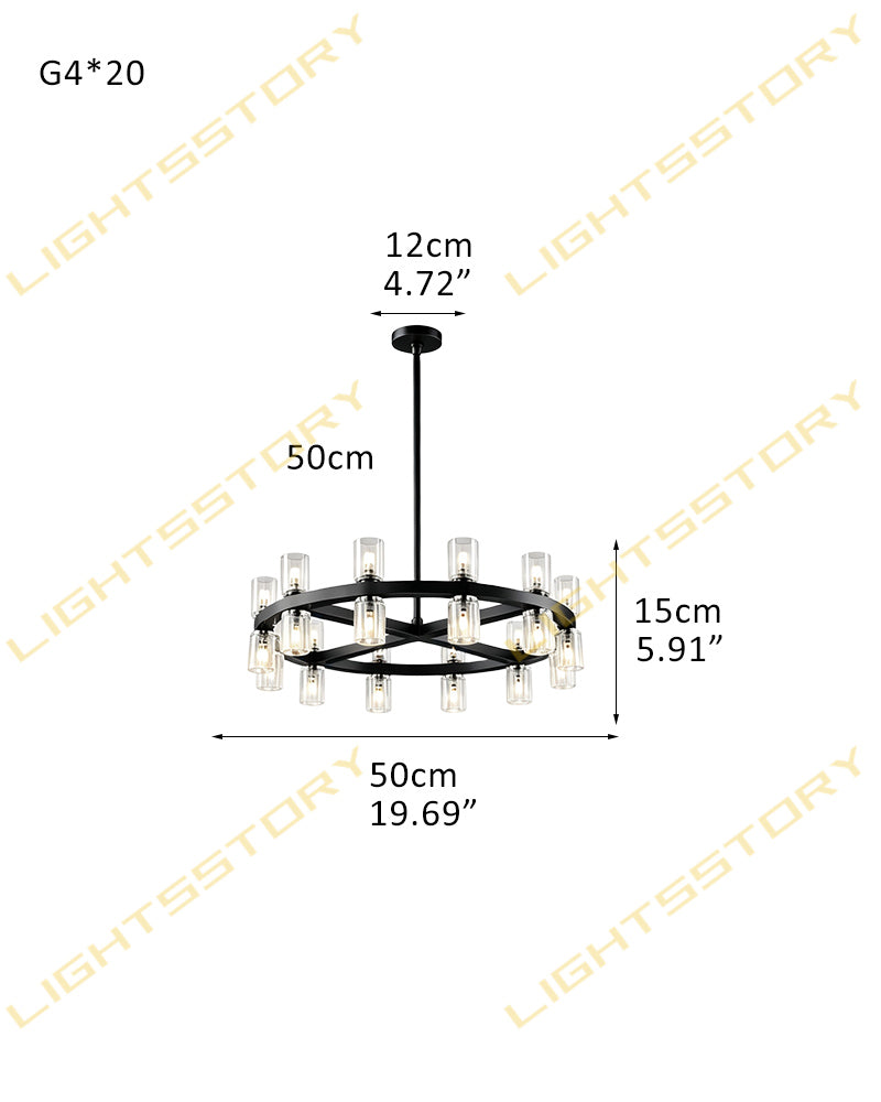 Biarritz Round Crystal & Gold Chandelier - Precision-Cut Crystal, Serene Matte, Custom Finishes - Luxury Dining Room Lighting