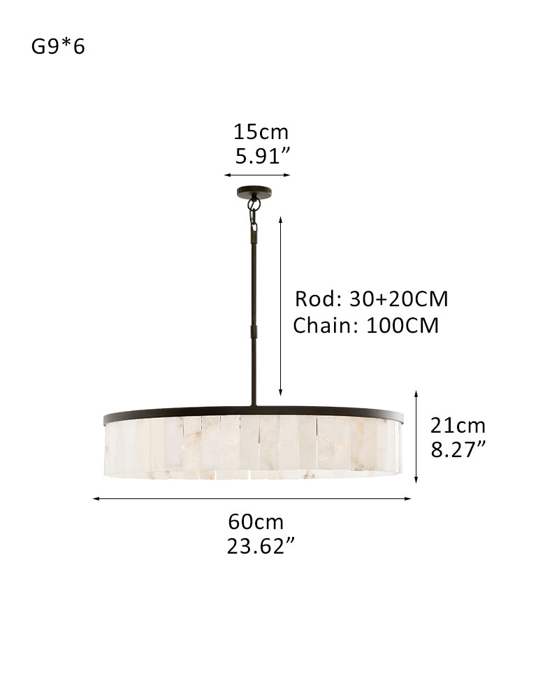 Handcrafted Windham Alabaster Tier Round Chandelier In Brass/Black Finish