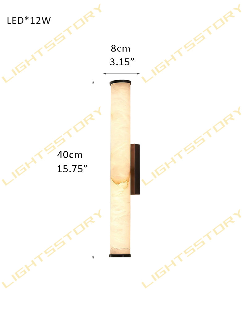 LightsStory Curated Alabaster Wall Sconce - Linear Alabaster Wall Lamp