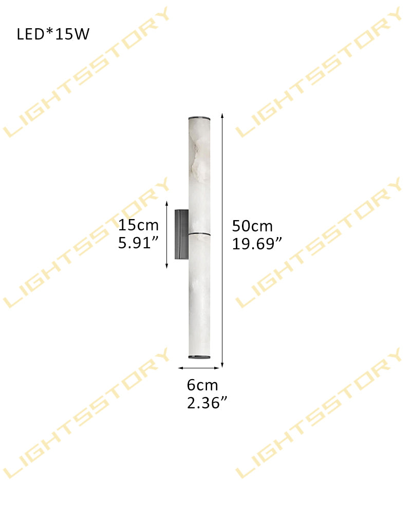 Cora Alabaster Halo Capsule Double Wall Sconce Light - Natural Spanish Alabaster, Lux Gold Trim - Hallways, Bedrooms & Bathrooms