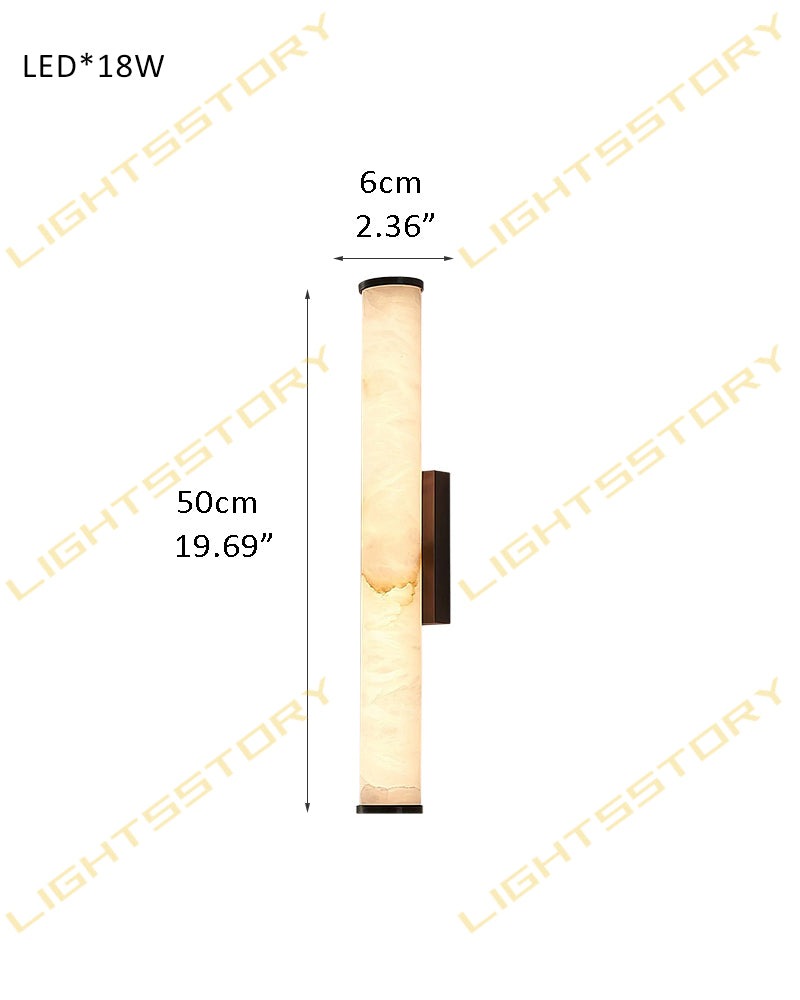LightsStory Curated Alabaster Wall Sconce - Linear Alabaster Wall Lamp