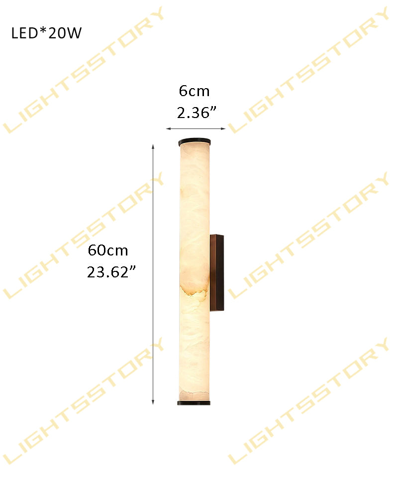 LightsStory Curated Alabaster Wall Sconce - Linear Alabaster Wall Lamp