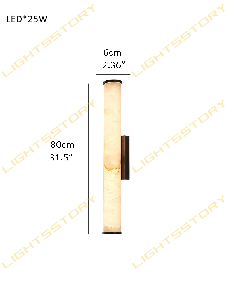 LightsStory Curated Alabaster Wall Sconce - Linear Alabaster Wall Lamp