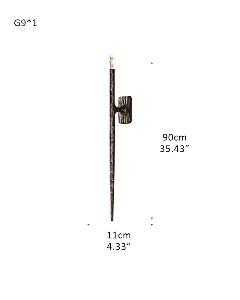 E27 Copper/Black high floor lamp with fabric lampshade and forged slender texture,24" Dia