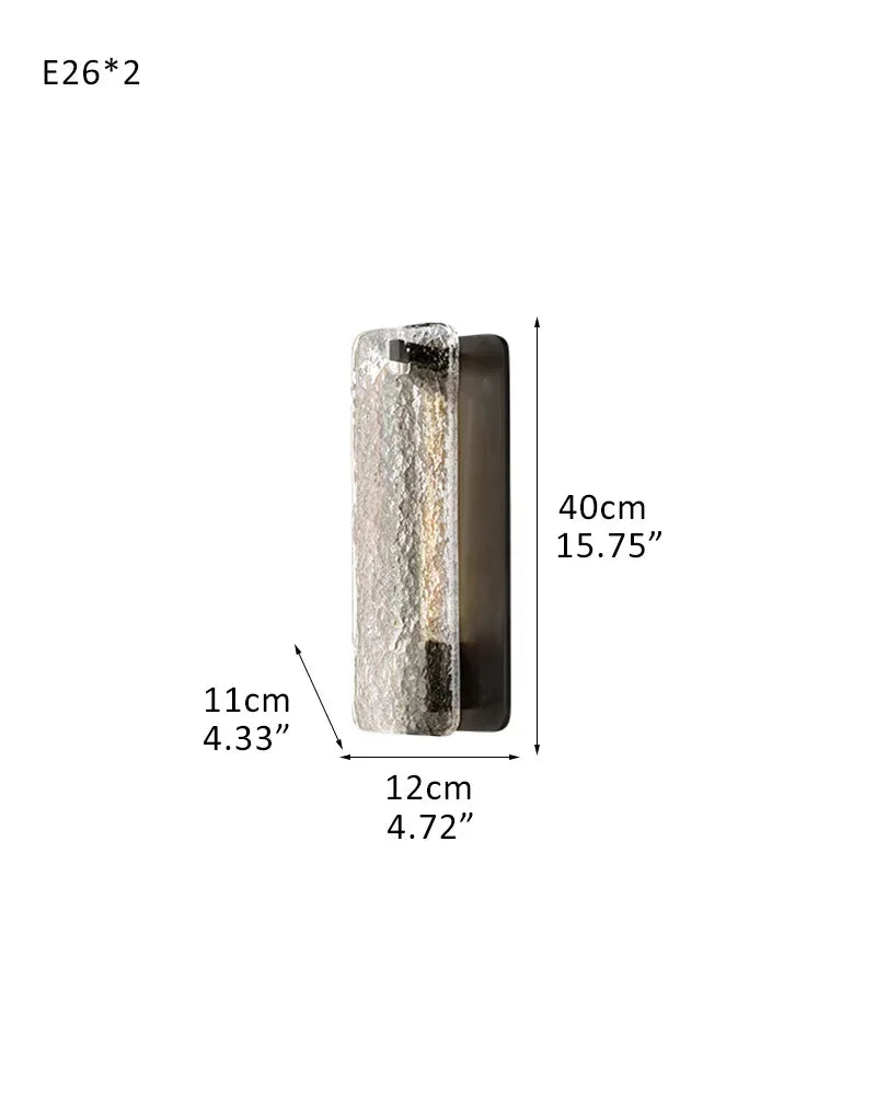 Winchester Series Geometric Chandelier | Round Handcrafted Rippled Cast Glass Panels, Lacquered Burnished Brass and Black for Modern Dining Rooms and Living Spaces W-L12*W11*H40CM L4.72"*W4.33"*H15.75"(2 lights) Black + Clear Glass American chandelier