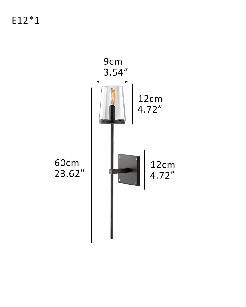 12-light Pauillac Brass/Black Linear Clear Glass Chandelier 49" 60" for dining room