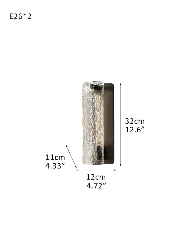 Winchester Series Geometric Chandelier | Round Handcrafted Rippled Cast Glass Panels, Lacquered Burnished Brass and Black for Modern Dining Rooms and Living Spaces W-L12*W11*H32CM L4.72"*W4.33"*H12.6"(2 lights) Black + Clear Glass American chandelier