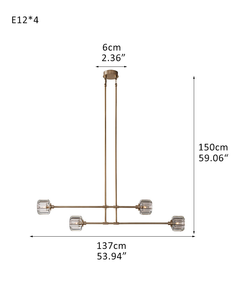 5/10 Light Farmhouse Wagon Wheel Demarat Linear Crystal Chandelier for dining table