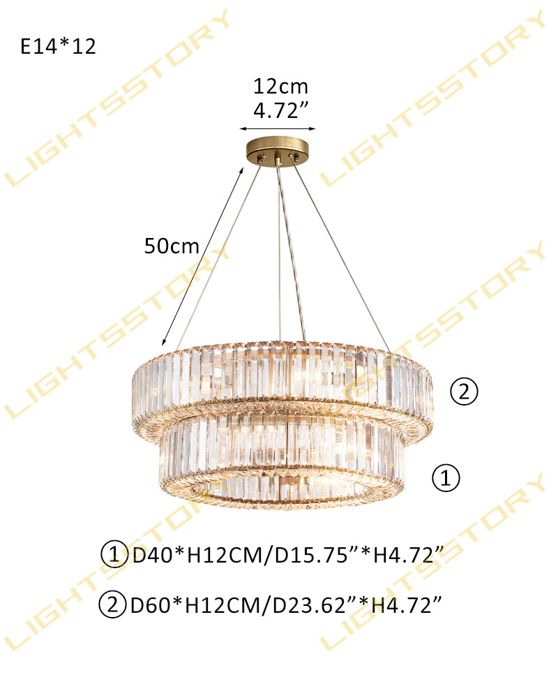Cassis K9 Crystal Fluted Prism Halo Ring Chandelier - Artisanal K9 Crystal, Lux Gold Trim - Living Rooms, Bedrooms, Dining Rooms