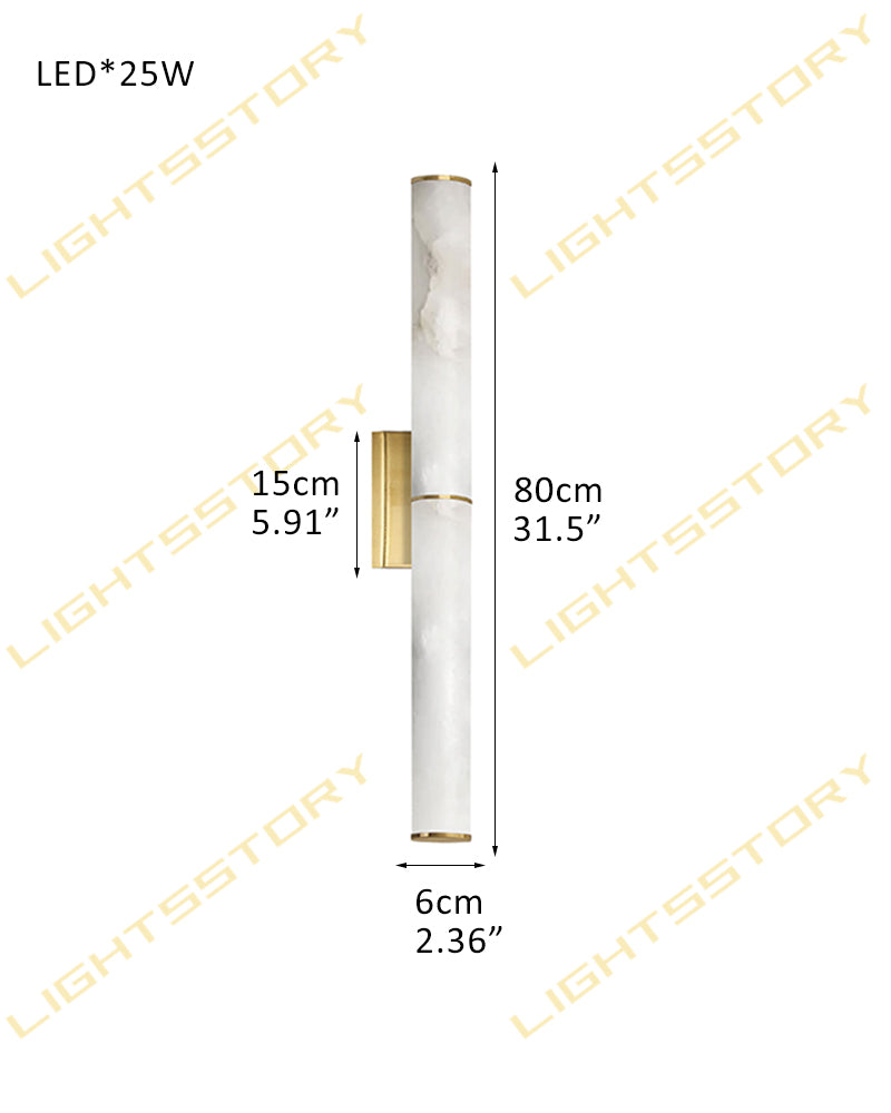 Cora Alabaster Halo Capsule Double Wall Sconce Light - Natural Spanish Alabaster, Lux Gold Trim - Hallways, Bedrooms & Bathrooms
