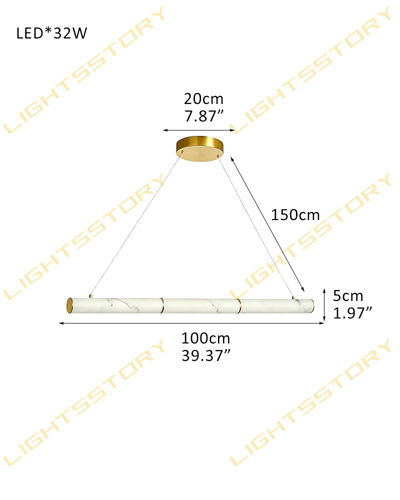 Cora Alabaster Linear Halo Pendant Light - Natural Spanish Alabaster, Lux Gold Trim - Kitchen Islands & Dining Rooms
