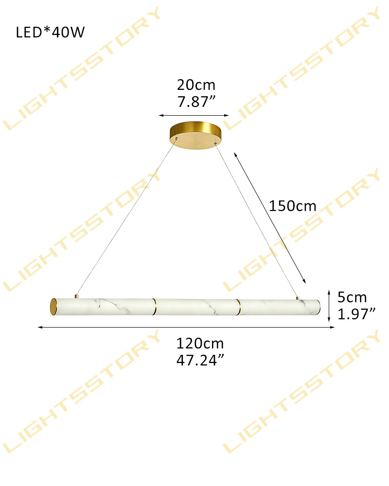Cora Alabaster Linear Halo Pendant Light - Natural Spanish Alabaster, Lux Gold Trim - Kitchen Islands & Dining Rooms