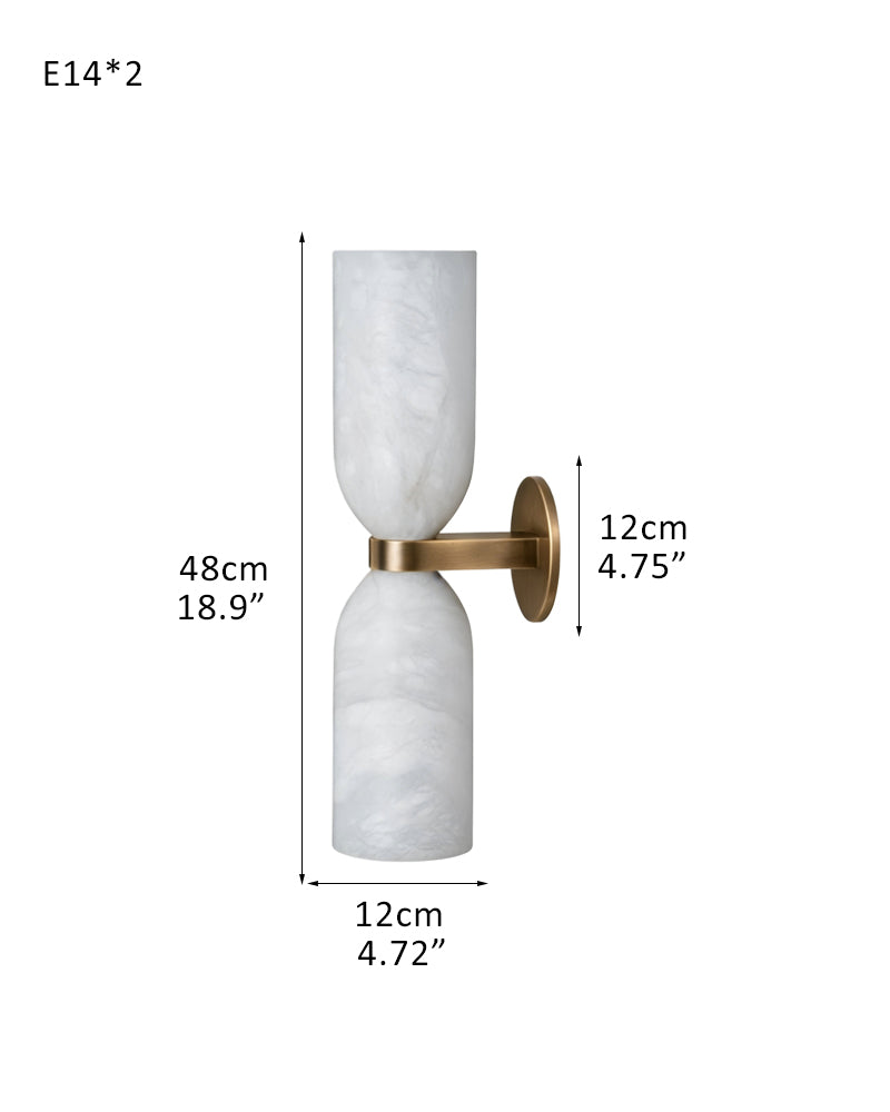 LightsStory Alabaster Geometric Wall Lamp - Lux Natural Double Stone - LightsStory Chandeliers & Crystal Lighting - USA