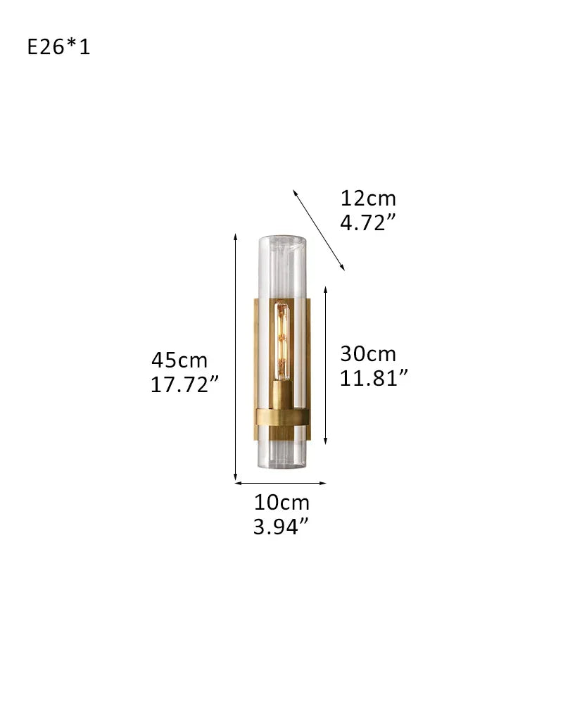 Ravelle Series Geometric Chandelier | Linear Premium hand-blown glass and solid brass construction, Lacquered black brass finish for Dining Rooms and Kitchen Islands 1-light-W10*D12*H45CM W3.94"*D4.72*H17.72"-Sconce Brass American chandelier