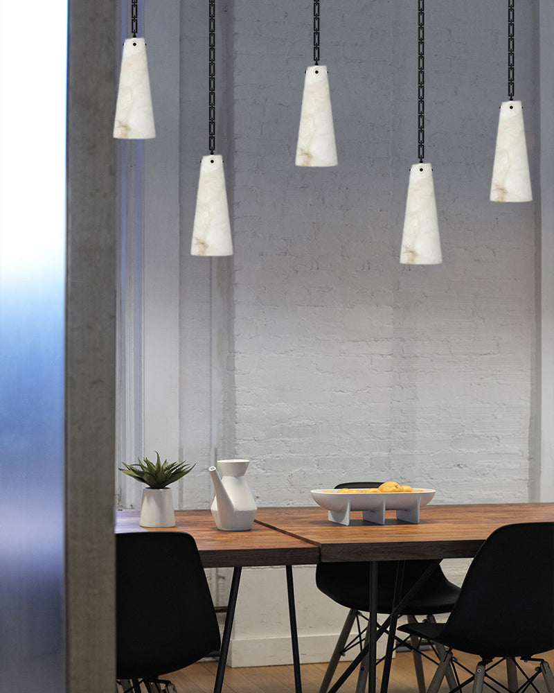 Contemporary Unique Alabaster Pendant Light