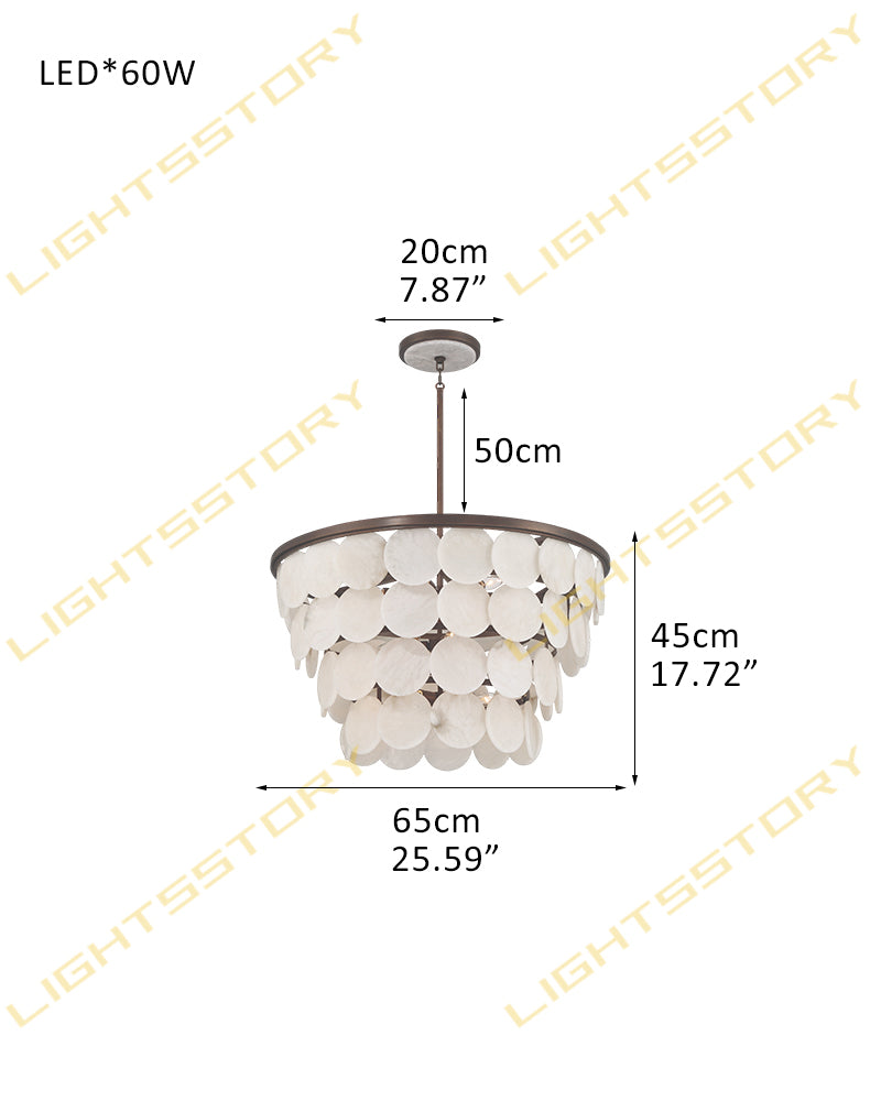 Alabaster Concentric Ring Disc Four Tier Ceiling Light - Semi Flush Mount, Heritage Brass Trim - Dining Rooms & Living Rooms