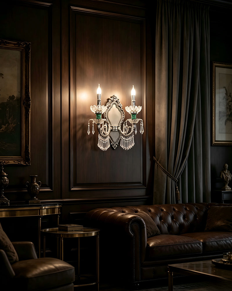 K9 Crystal Multi-Tiered Cascade Wall Light- Artistic Statement Lighting - High Ceiling Lobby, Stairwells and Living Rooms