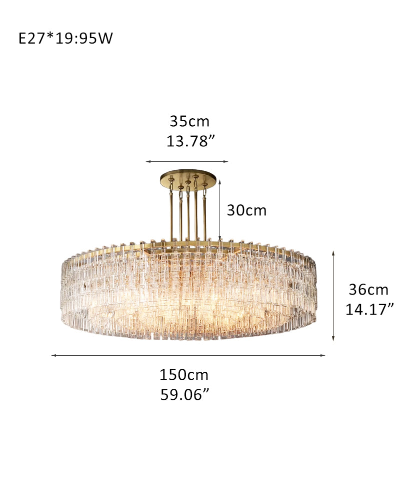 round glass chandelier 2022