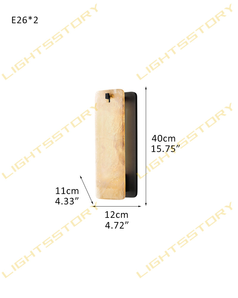 Alabaster Winchester Rectangle Chandelier - Geometric Natural Stone - White - 2 to 36 Lights - Small, Medium, and Large
