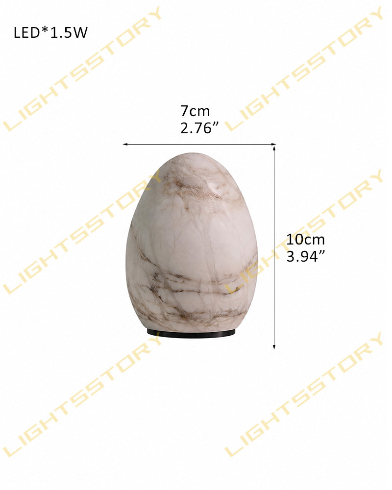 Wireless Alabaster Dimmable Table Lamp - Touch & Remote Control