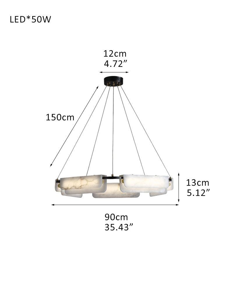 Organic Alabaster Linear Pendant Lightiing with Black Metal Frame for Kitchen Island
