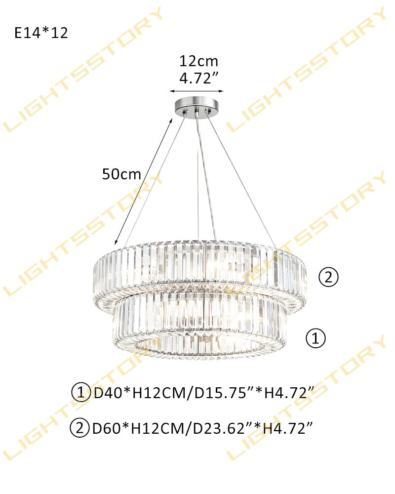 Cassis K9 Crystal Fluted Prism Halo Ring Chandelier - Artisanal K9 Crystal, Lux Gold Trim - Living Rooms, Bedrooms, Dining Rooms