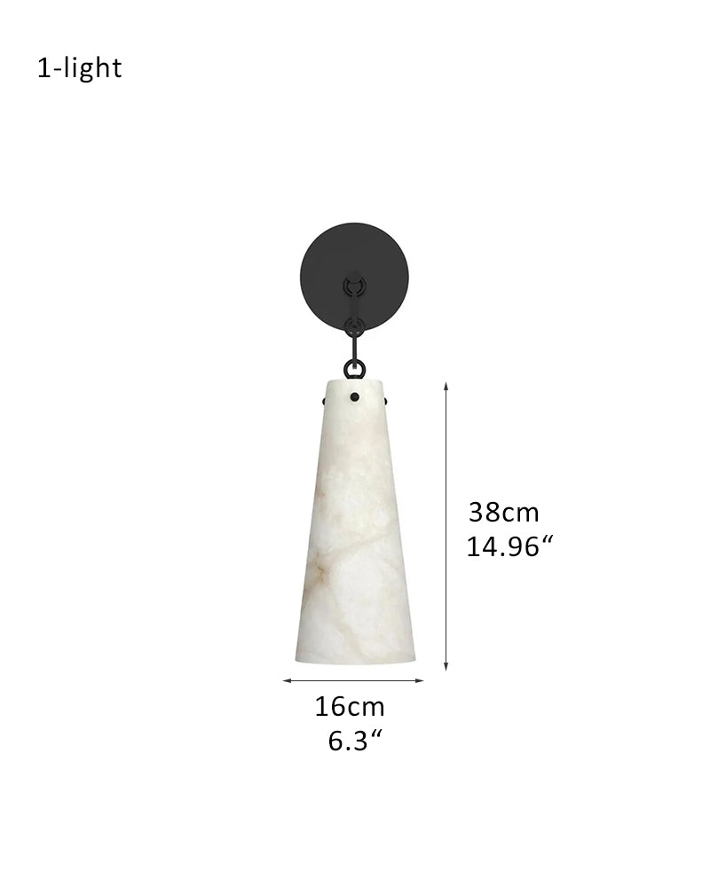 LightsStory Series Geometric Chandelier | Clustered Silhouette Translucent Alabaster and Brass, Premium Brass and Black finish for Modern Living Rooms and Dining Areas W-D16*H38CM D6.3*H14.96" White + Black Vintage Simple Pendant Lamp